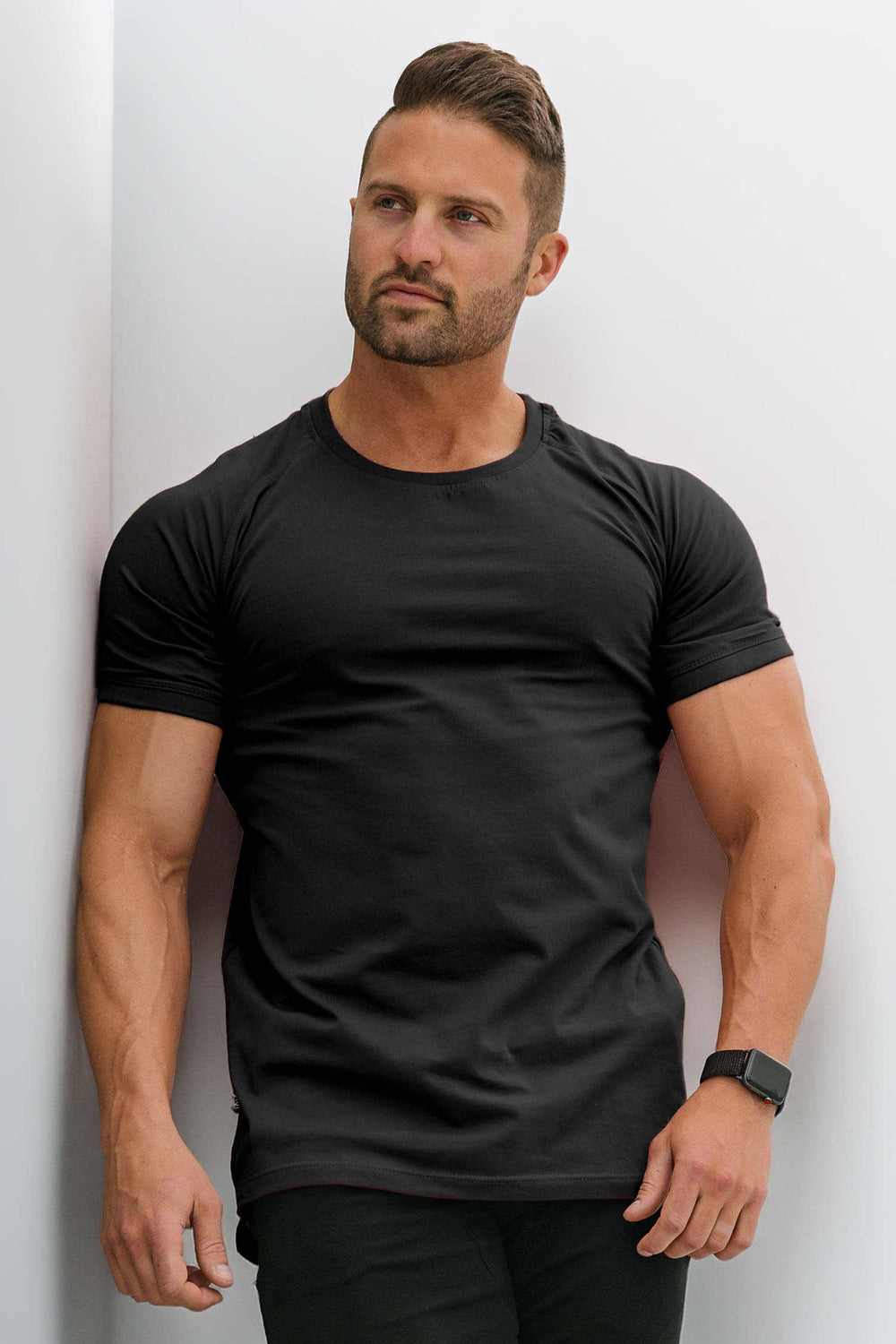 Straight Hem Tee Black
