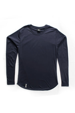 Curved Hem Long Sleeve Midnight Blue