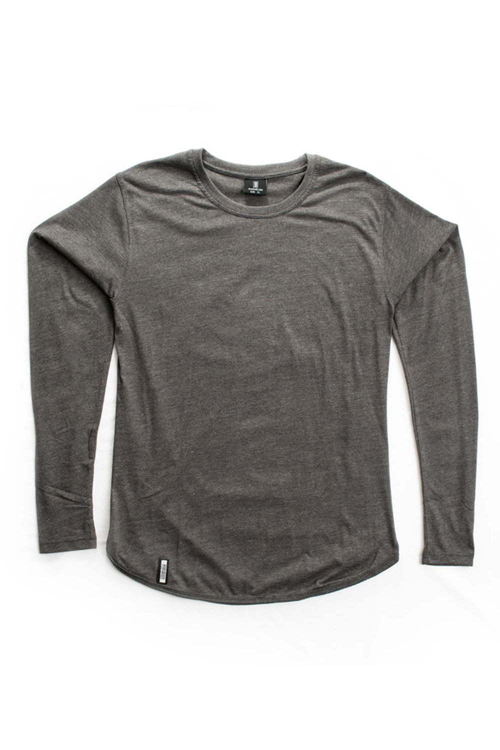 Curved Hem Long Sleeve Charcoal