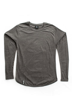 Curved Hem Long Sleeve Charcoal