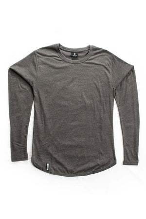Curved Hem Long Sleeve Charcoal