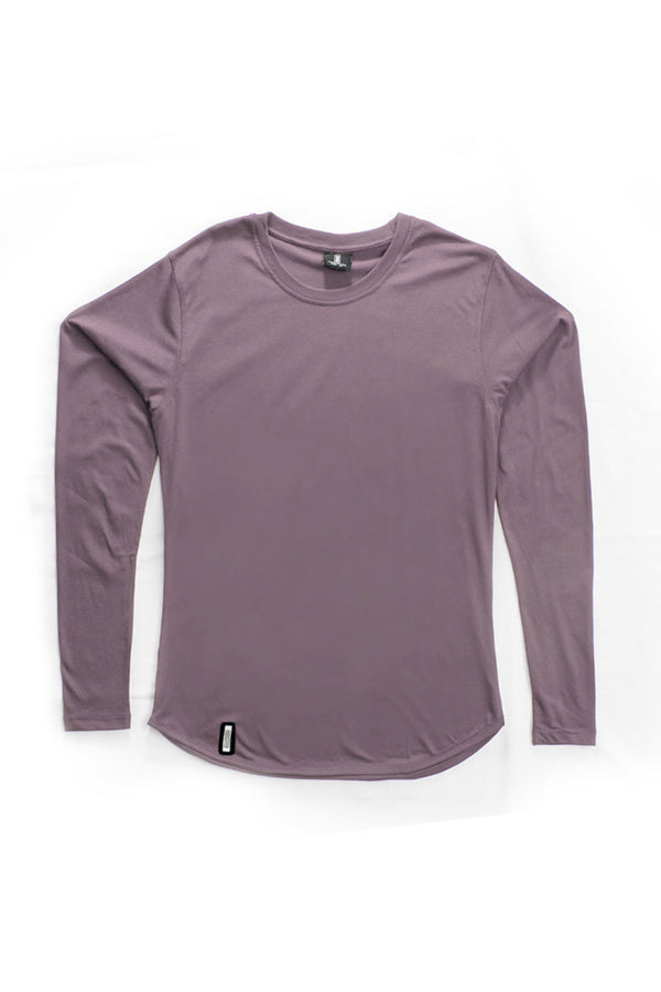 Curved Hem Long Sleeve Stone