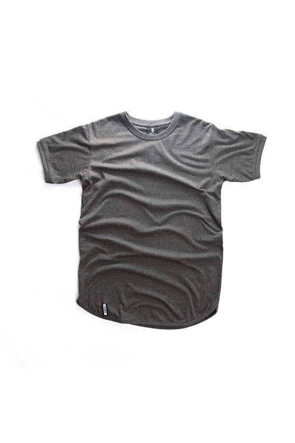 Curved Hem Tee Charcoal