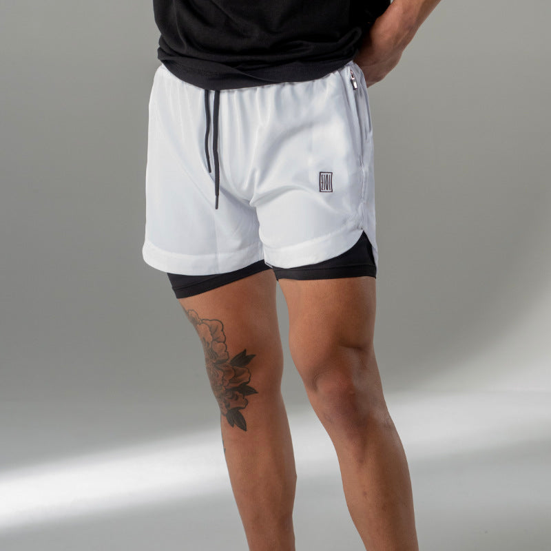 Lifestyle Lined Shorts White/Black - ZIVI Apparel