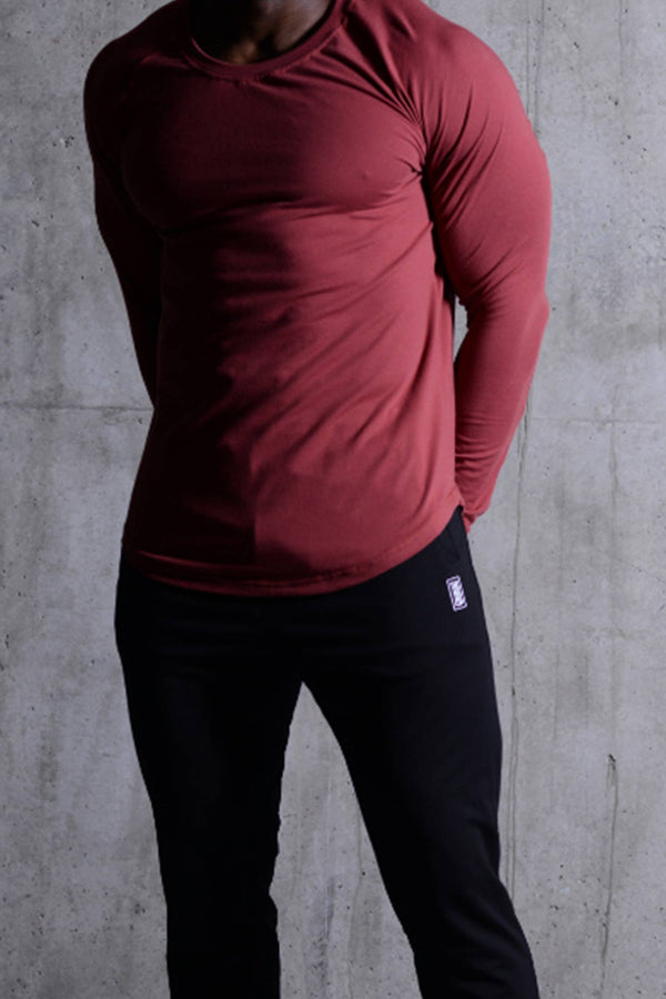 Scoop Long Sleeve Marsala