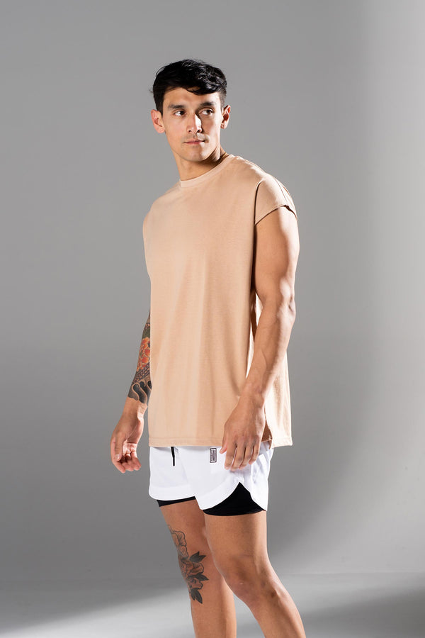 Oversized Shoulder Tee Oat