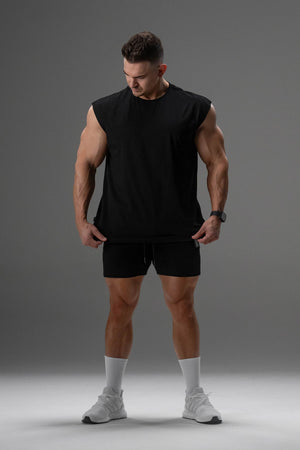 Signature Shoulder Tee Black