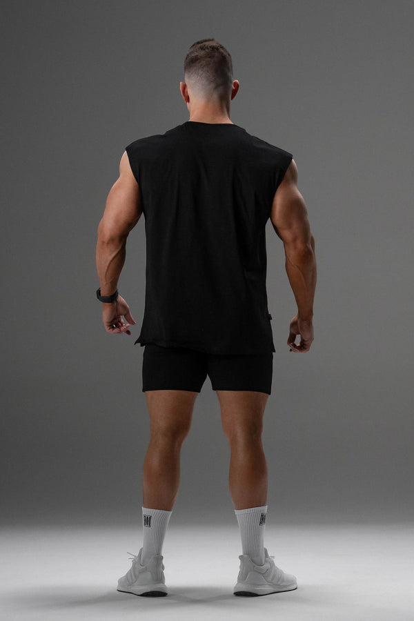Signature Shoulder Tee Black