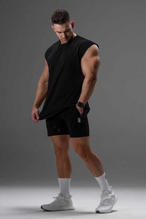 Signature Shoulder Tee Black