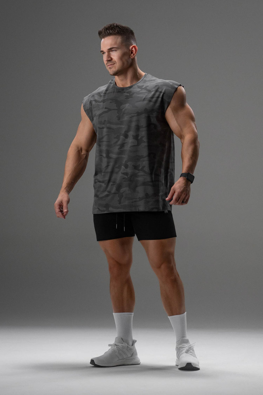 Signature Shoulder Tee Dark Camo