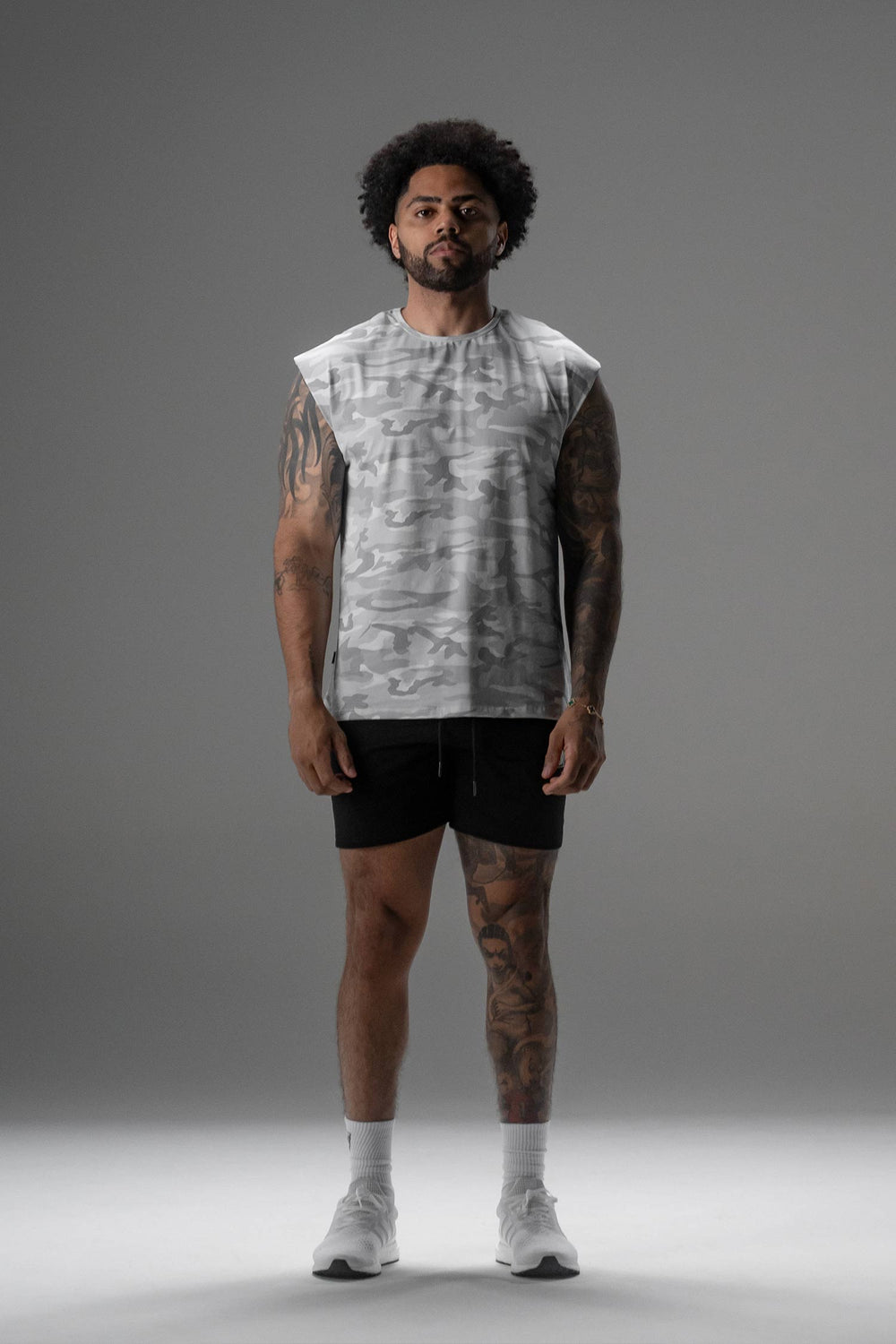 Signature Shoulder Tee White Camo