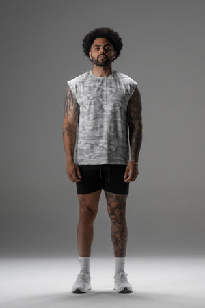 Signature Shoulder Tee White Camo