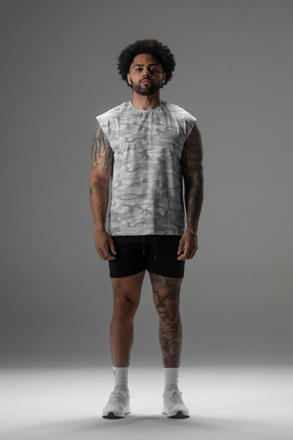 Signature Shoulder Tee White Camo