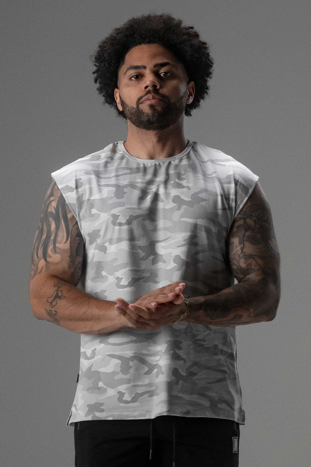 Signature Shoulder Tee White Camo