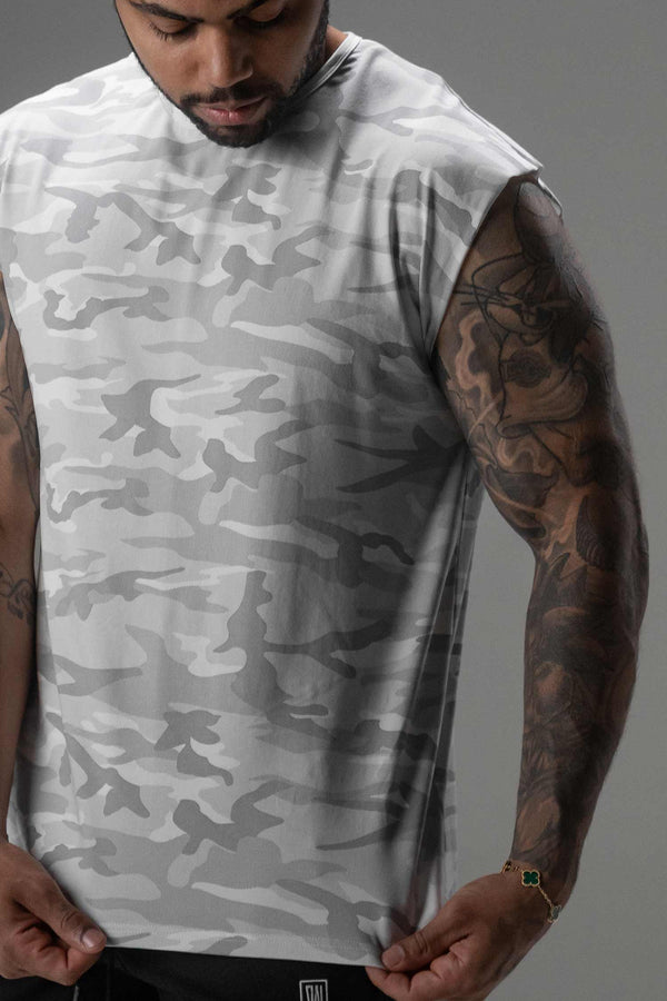 Signature Shoulder Tee White Camo