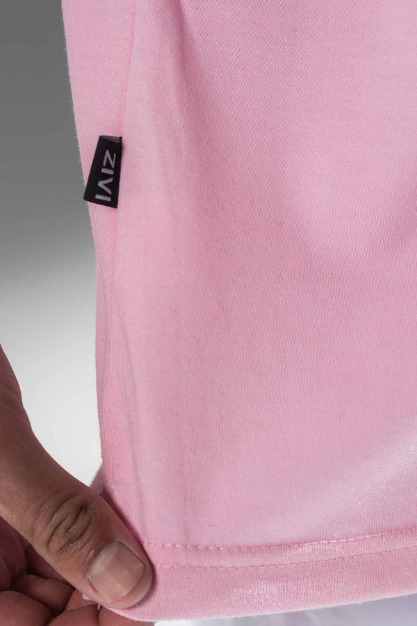 Oversized Shoulder Tee Baby Pink