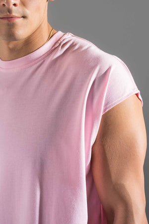 Oversized Shoulder Tee Baby Pink