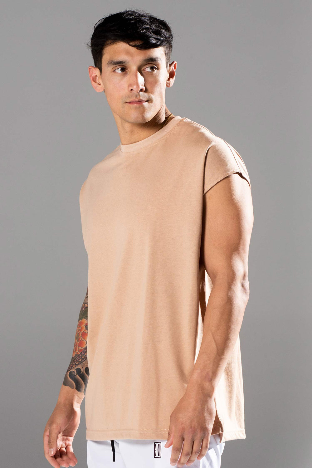 Oversized Shoulder Tee Oat