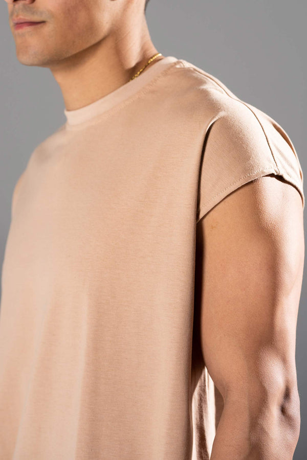 Oversized Shoulder Tee Oat