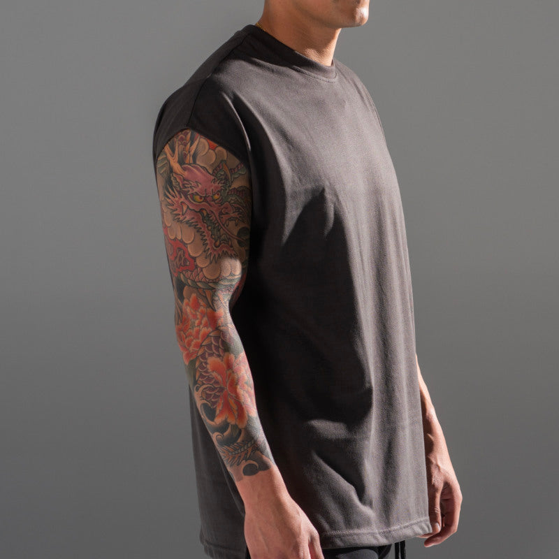 Oversized Shoulder Tee Coal