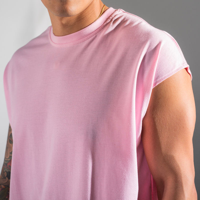 Oversized Shoulder Tee Baby Pink