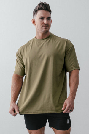 Oversized Tee Khaki Green