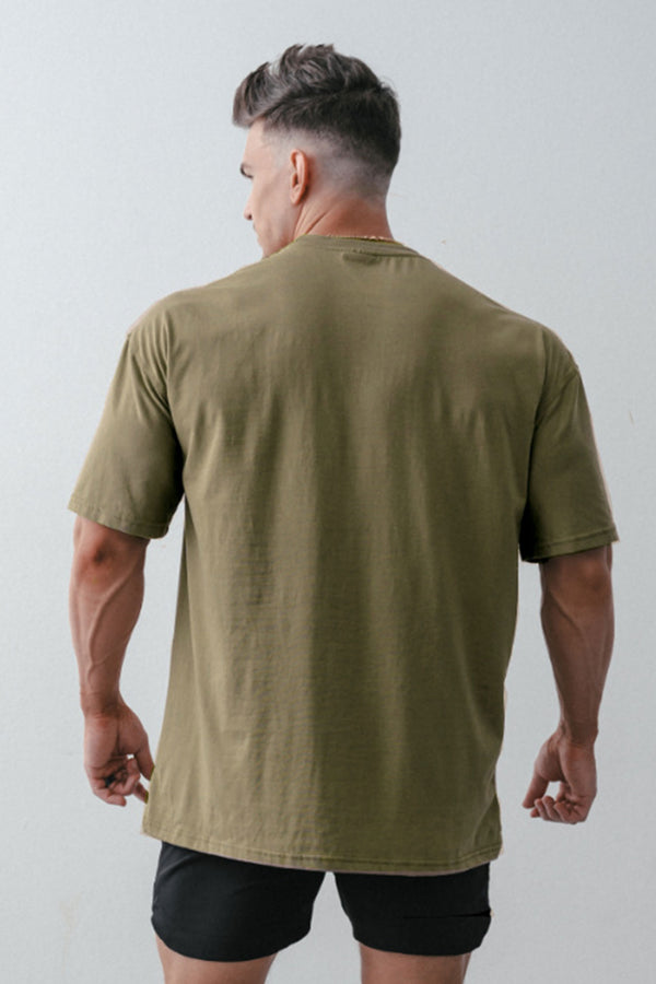 Oversized Tee Khaki Green