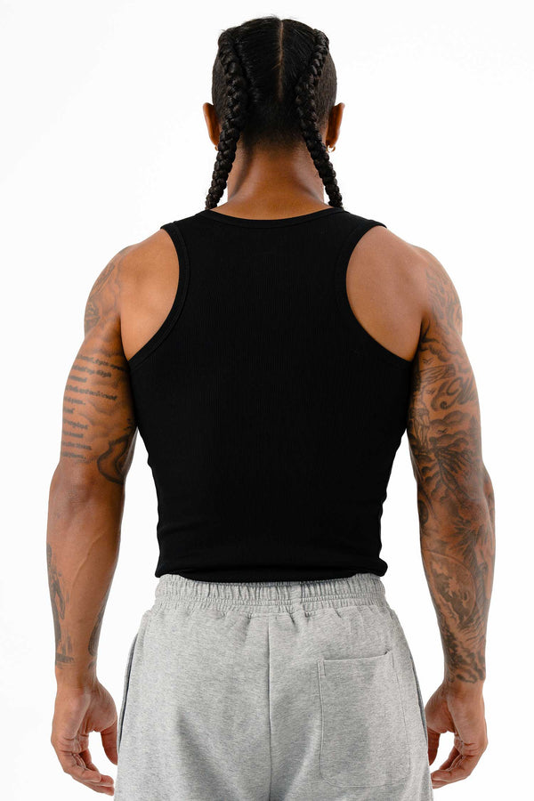 Ribbed Tank Black