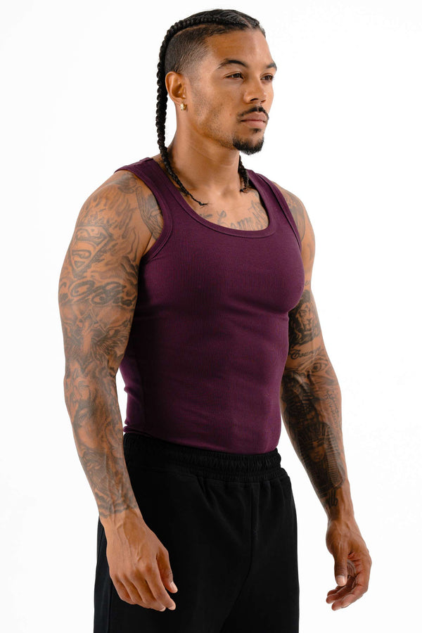 Ribbed Tank Merlot
