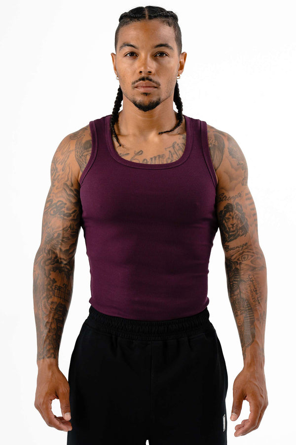Ribbed Tank Merlot