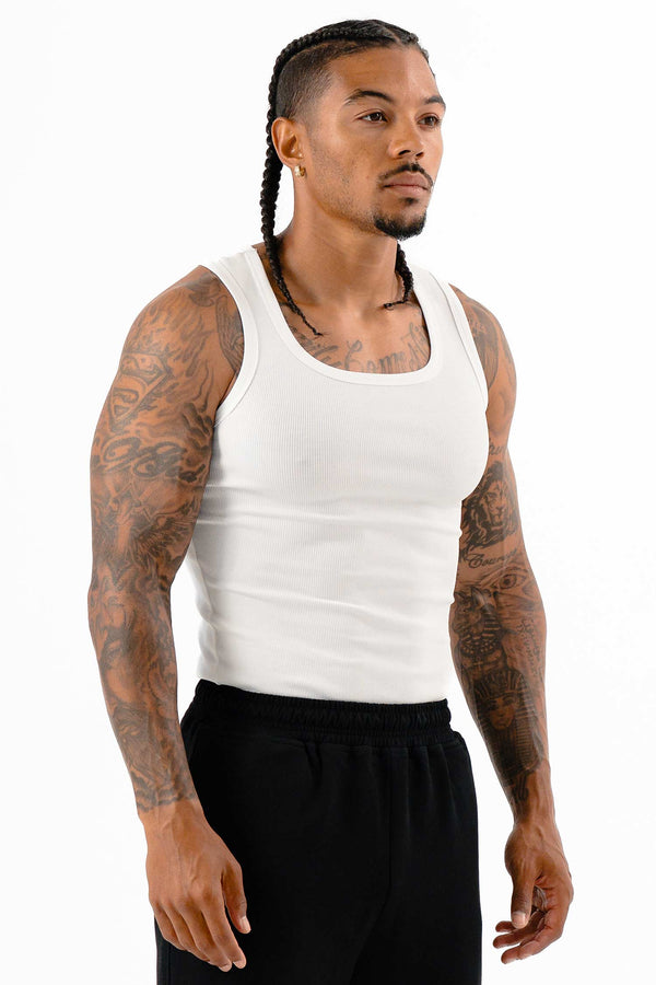 Ribbed Tank White