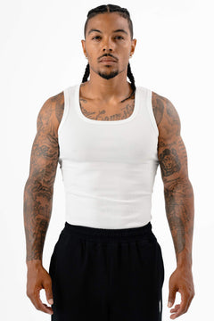 Ribbed Tank White