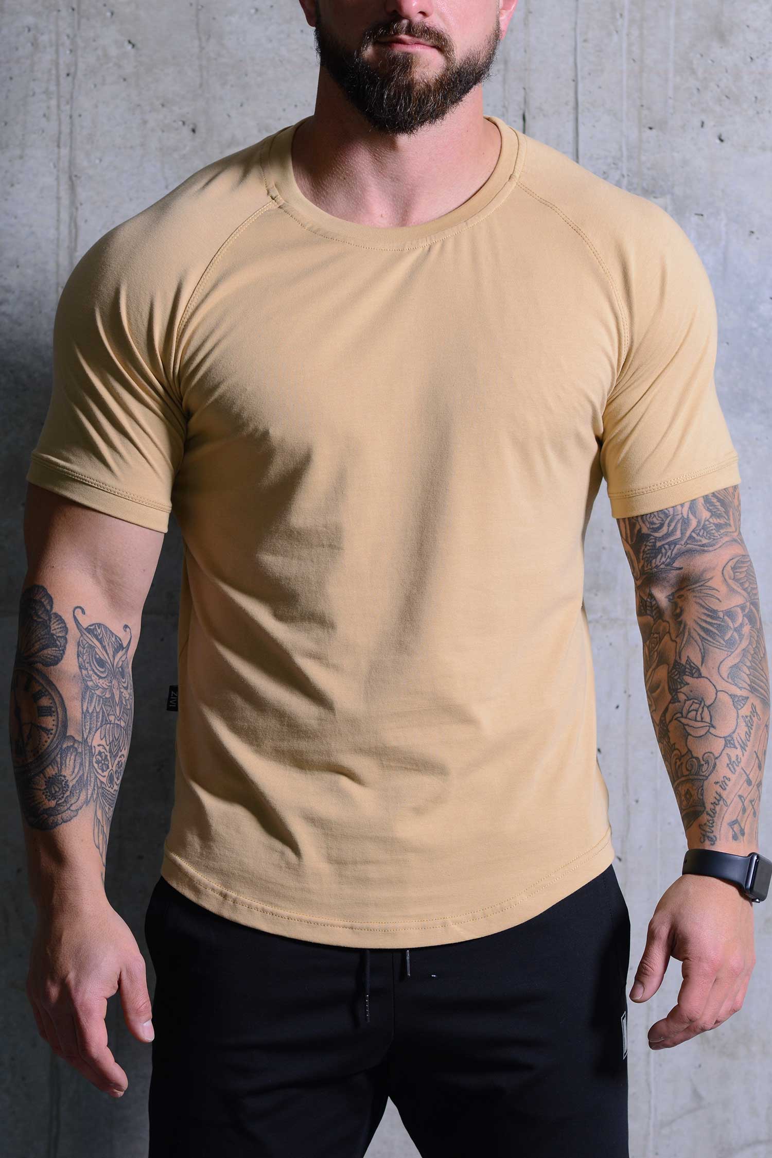 Curved Scoop Hem Tee Frosted Almond