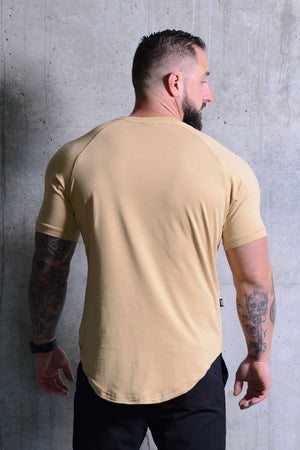 Curved Scoop Hem Tee Frosted Almond