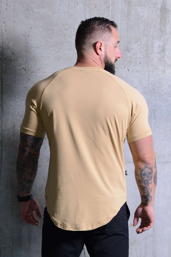 Curved Scoop Hem Tee Frosted Almond