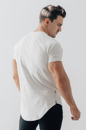 Curved Scoop Hem Tee Ash
