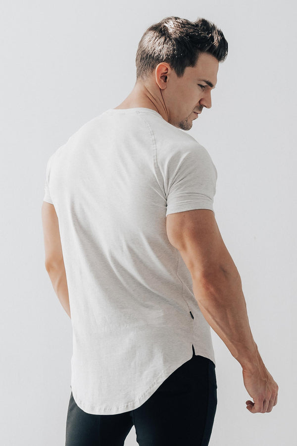 Curved Scoop Hem Tee Ash