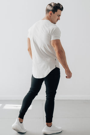 Curved Scoop Hem Tee Ash