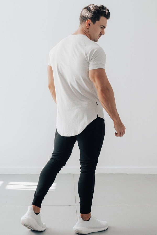 Curved Scoop Hem Tee Ash