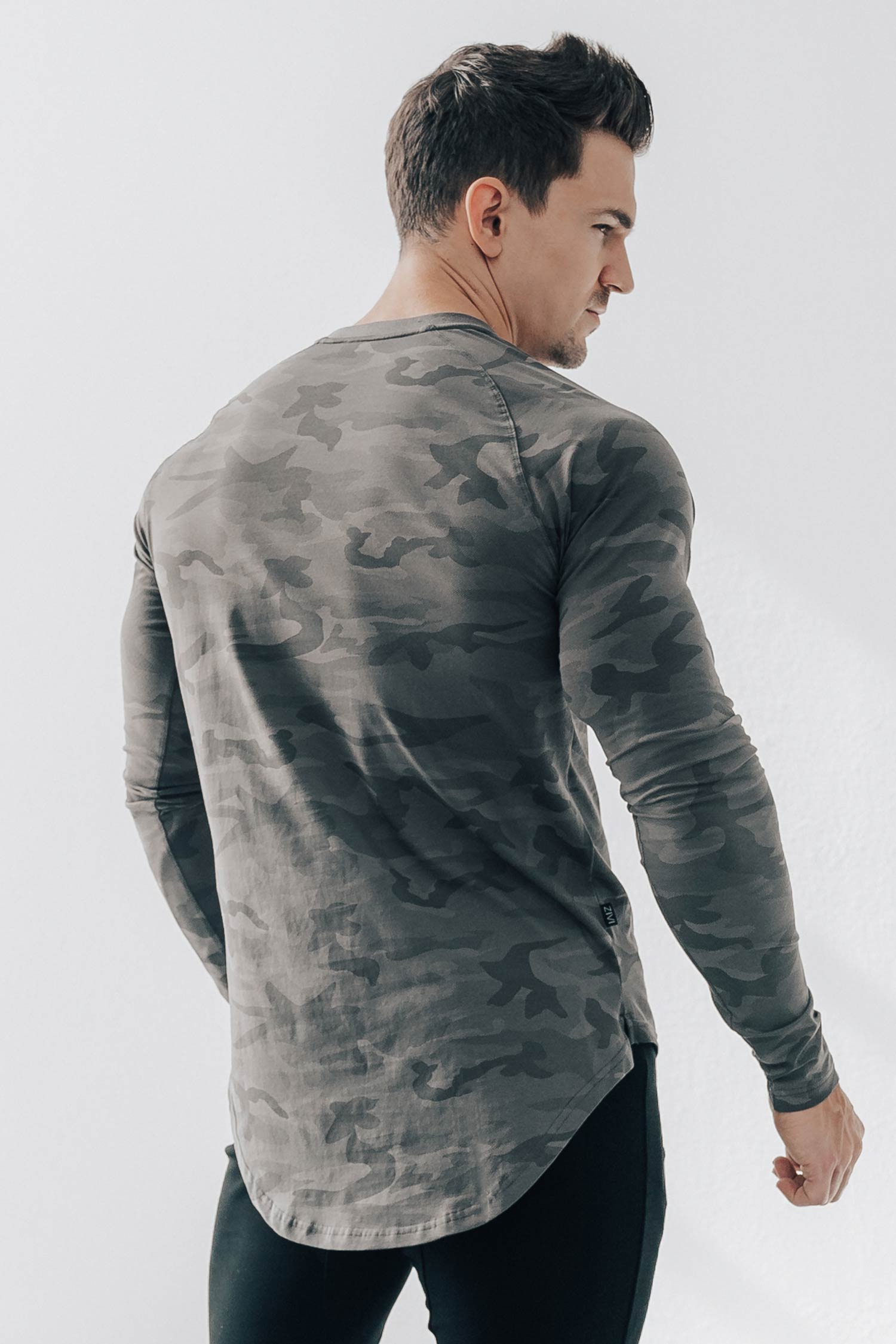 Scoop Hem Long Sleeves