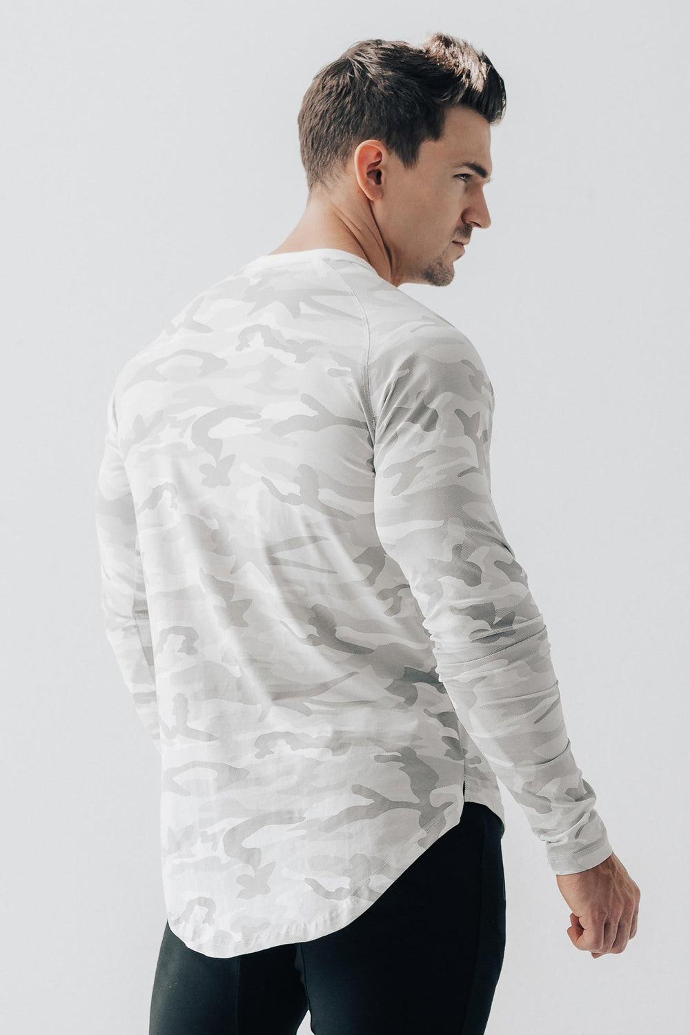 Scoop Long Sleeve White Camo