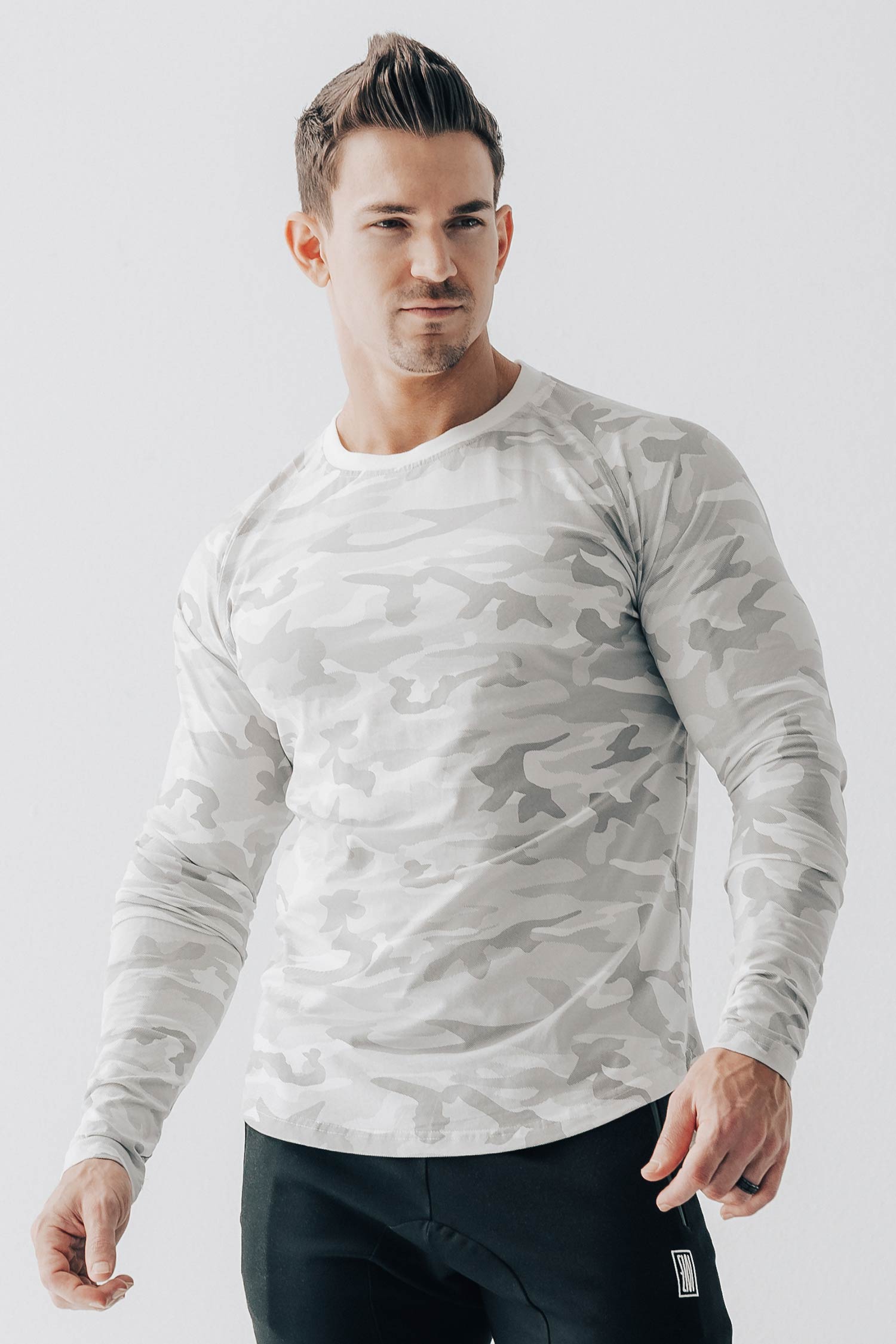 Scoop Long Sleeve White Camo