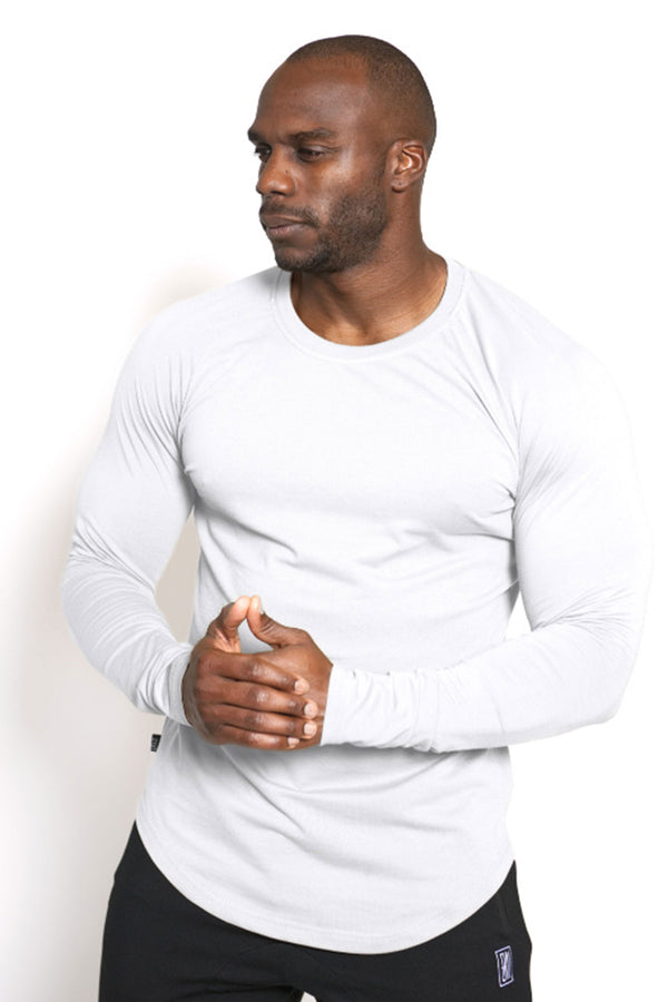Scoop Long Sleeve White