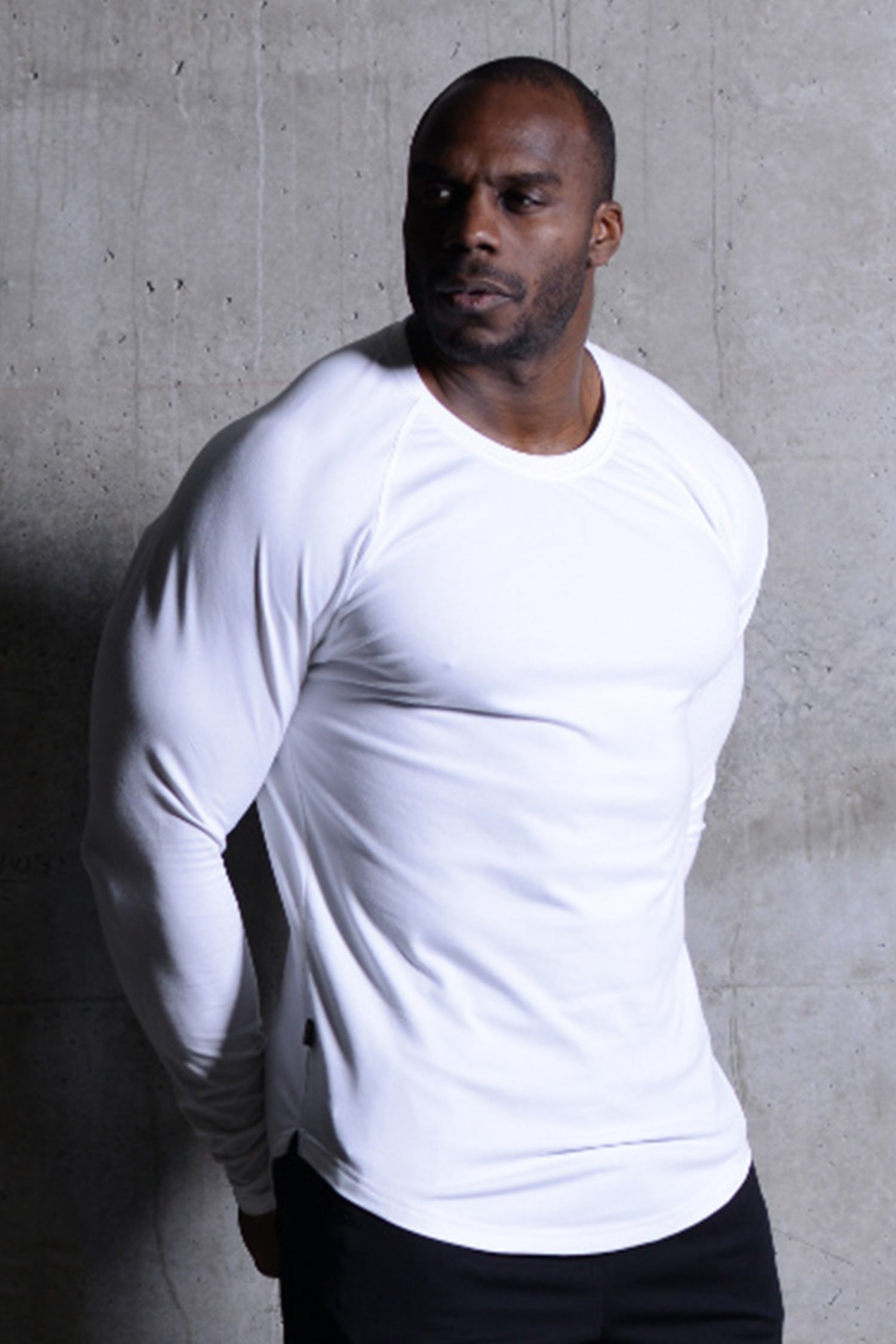 Scoop Long Sleeve White