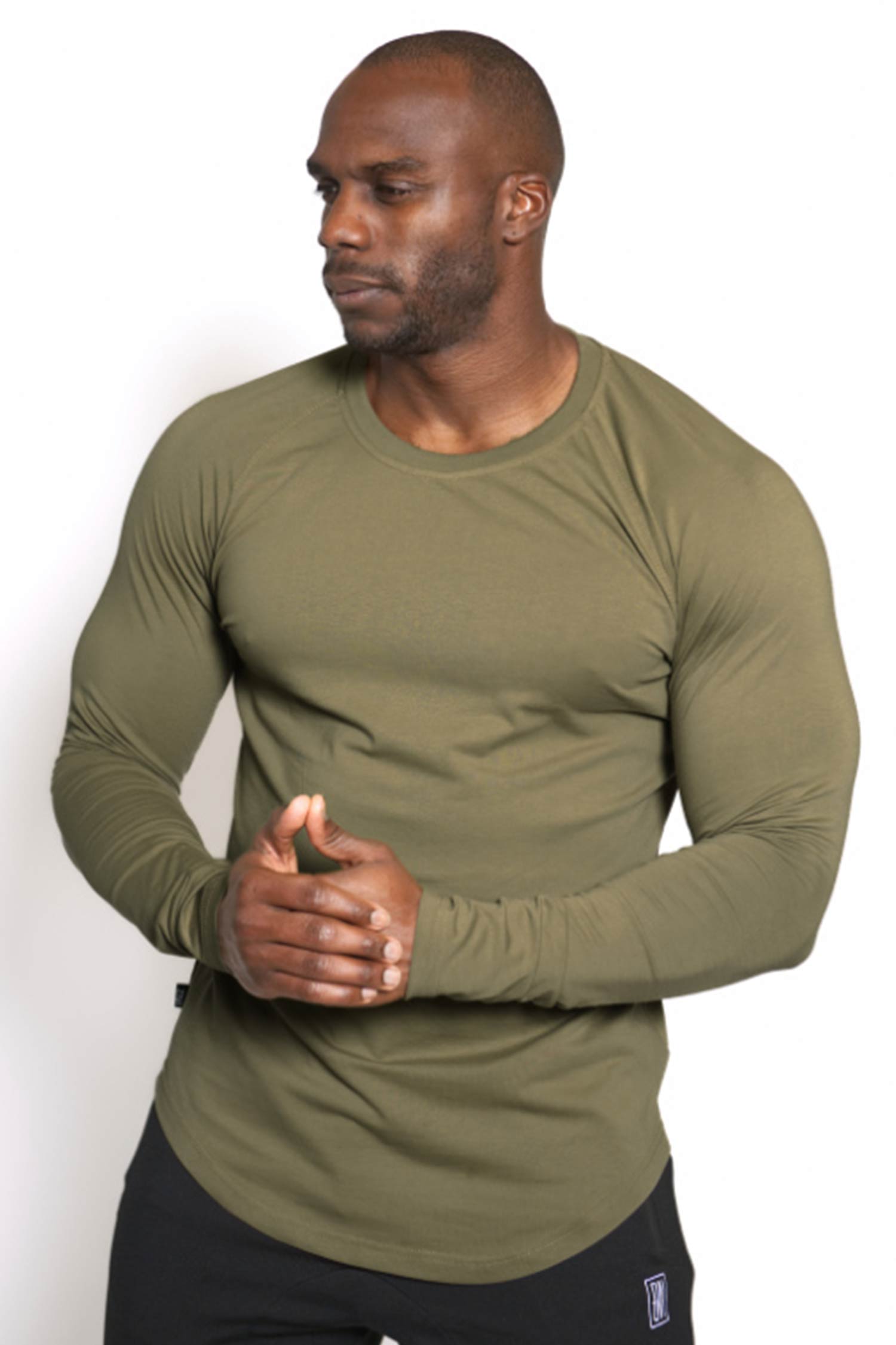 Scoop Long Sleeve Khaki Green
