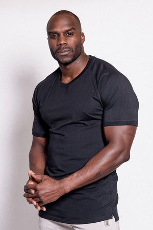 Straight Hem Tee Black