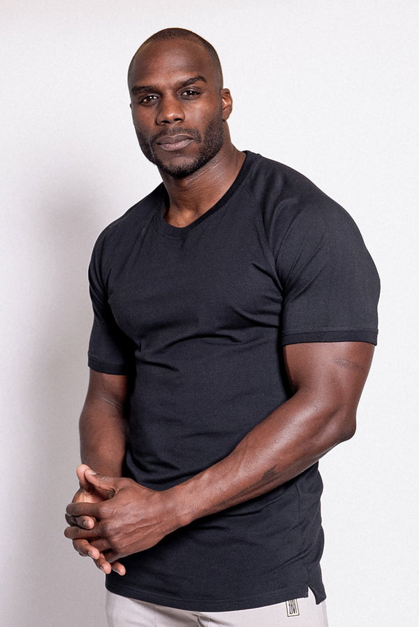Straight Hem Tee Black