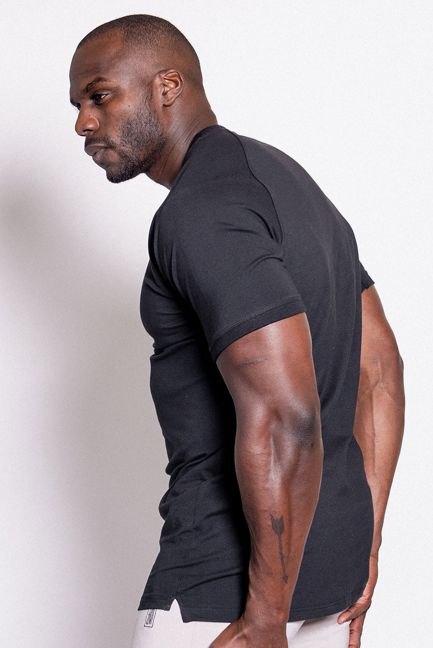 Straight Hem Tee Black