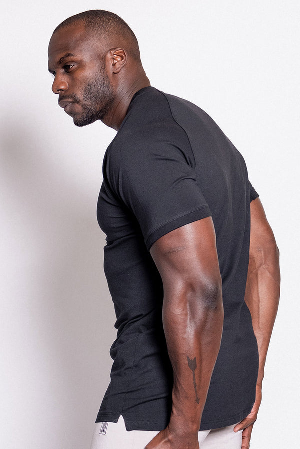 Straight Hem Tee Black