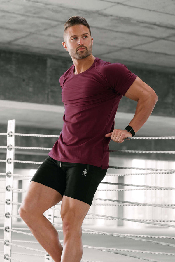 Straight Hem Tee Merlot